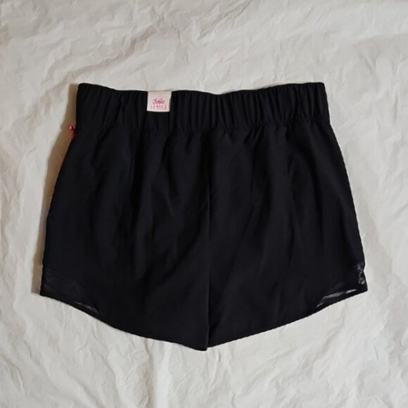 Justice Girls Mesh Detail Running Short, Size XLP 16P/18P Black New - Picture 2 of 14